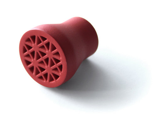 walking cane replacement tip in red performance rubber